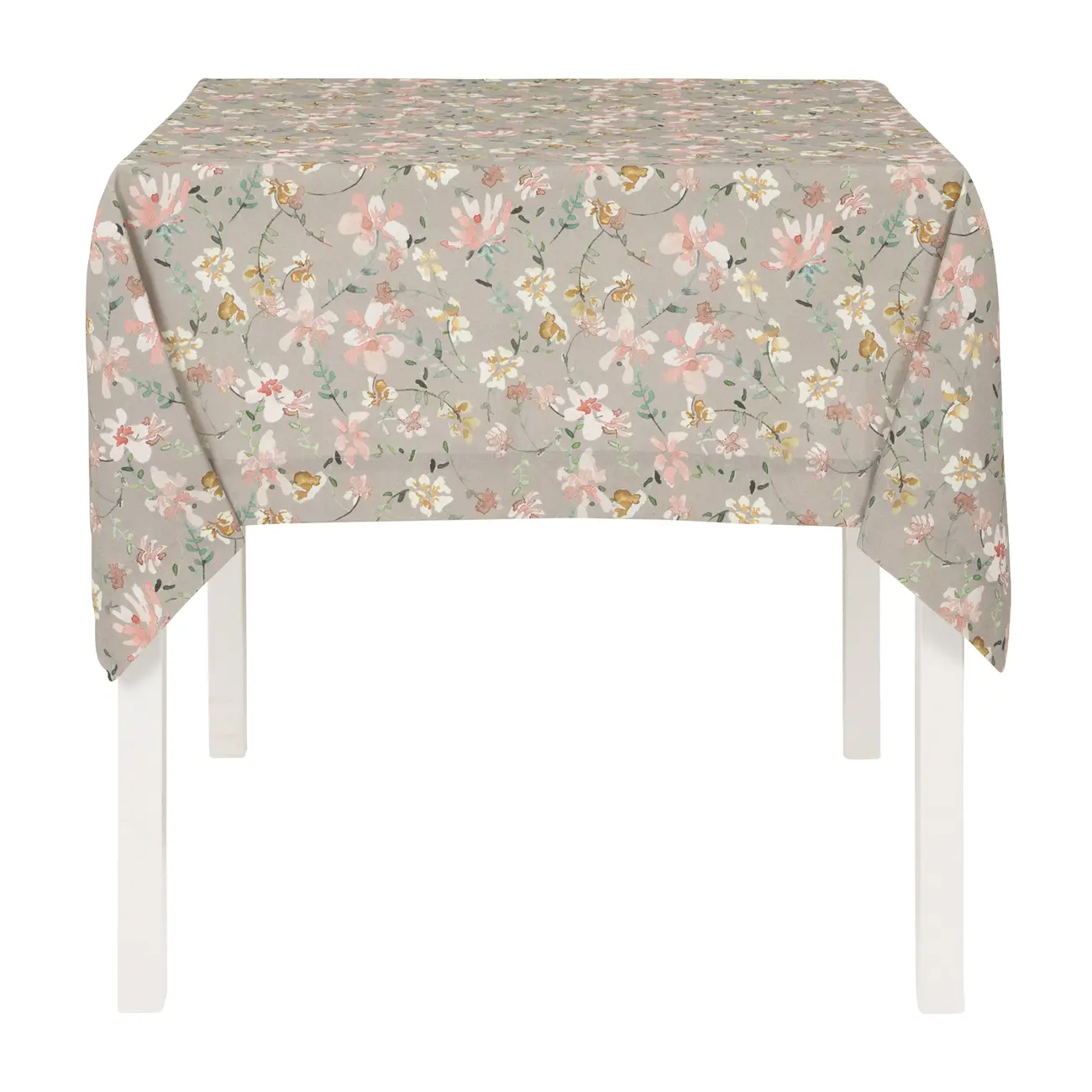 TOALHA DE MESA 1,40 M X 1,40 M AQUARELLE - CINZA PROVENCE/MULTICOR - Foto 1