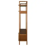 GUARDA-ROUPA DE SOLTEIRO ABERTO 2 PORTAS BASCULANTES 1,10 M X 2,07 M PAMPA - NOZES/OURO VELHO - Foto 4