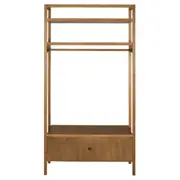 GUARDA-ROUPA DE SOLTEIRO ABERTO 2 PORTAS BASCULANTES 1,10 M X 2,07 M PAMPA - NOZES/OURO VELHO - Foto 10