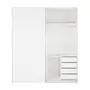 GUARDA-ROUPA 2 PORTAS DE CORRER RANOKE - BRANCO/BRANCO - Foto 2