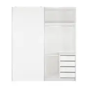GUARDA-ROUPA 2 PORTAS DE CORRER RANOKE - BRANCO/BRANCO - Foto 2