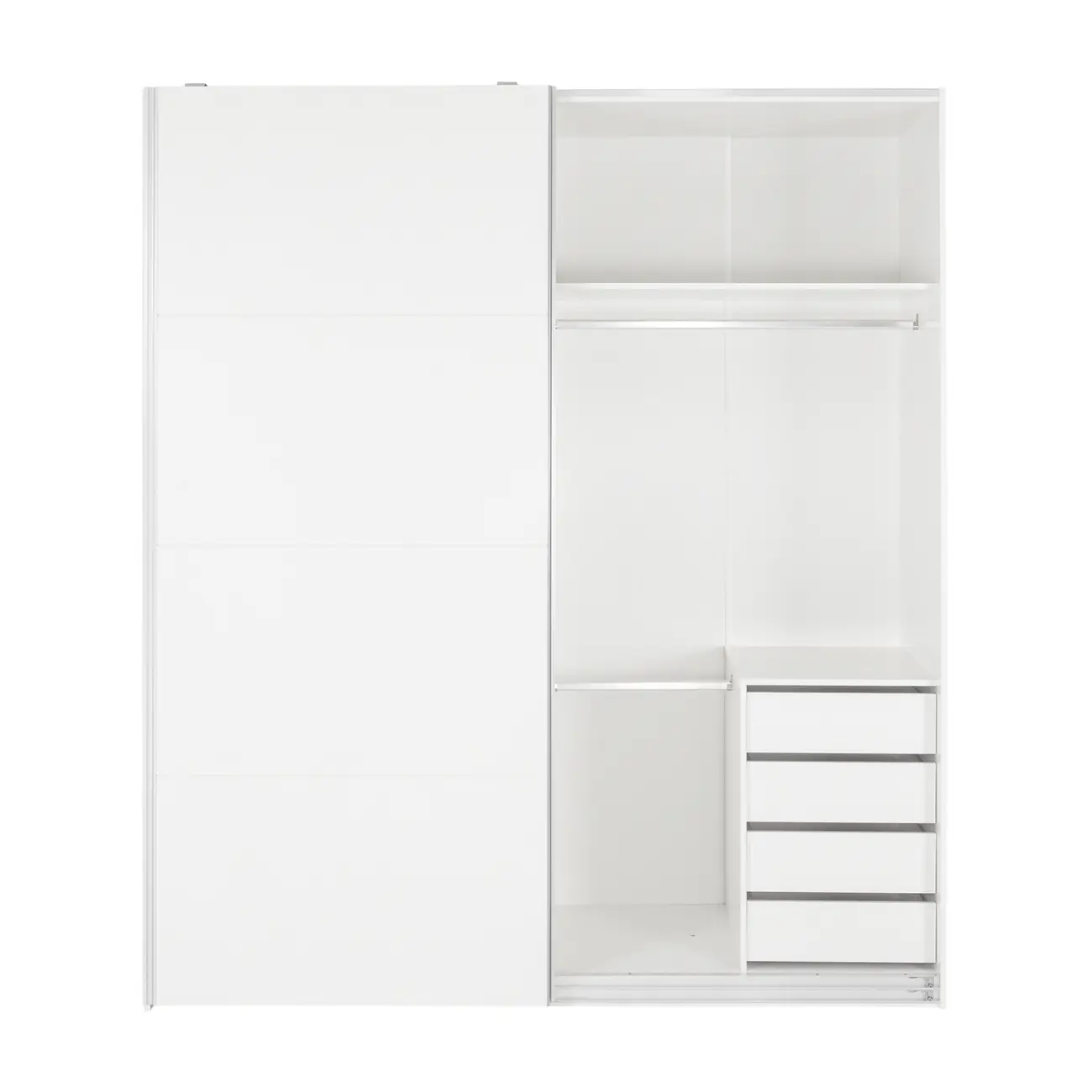 GUARDA-ROUPA 2 PORTAS DE CORRER RANOKE - BRANCO/BRANCO - Foto 2