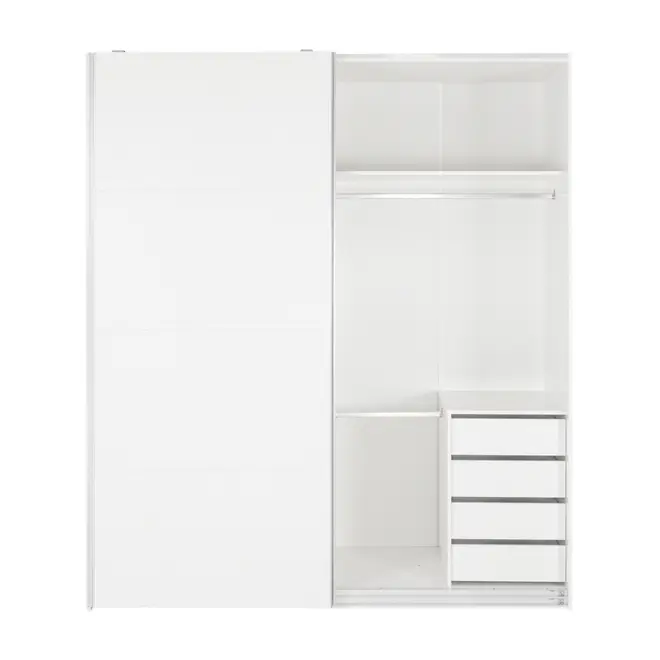 GUARDA-ROUPA 2 PORTAS DE CORRER RANOKE - BRANCO/BRANCO - Foto 2