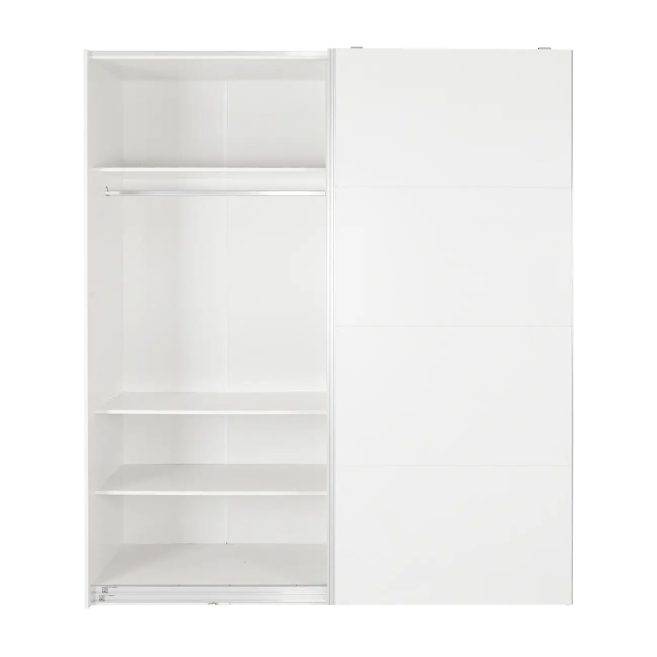 GUARDA-ROUPA 2 PORTAS DE CORRER RANOKE - BRANCO/BRANCO - Foto 3