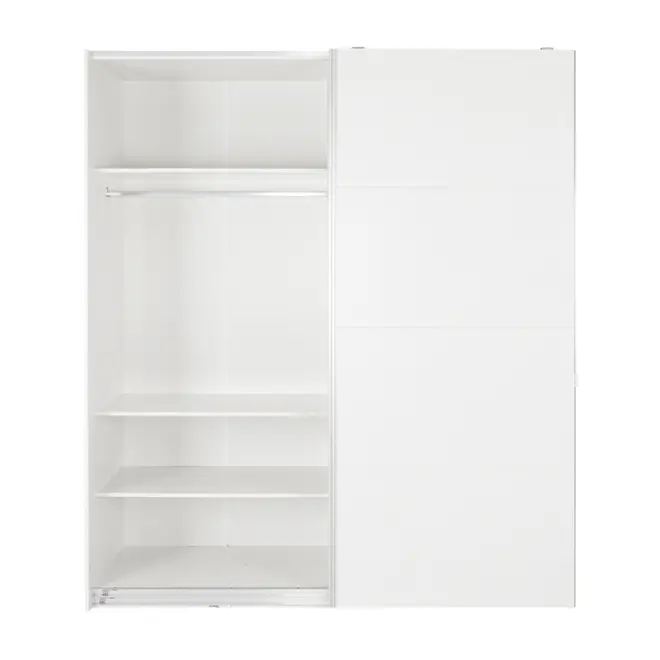 GUARDA-ROUPA 2 PORTAS DE CORRER RANOKE - BRANCO/BRANCO - Foto 3