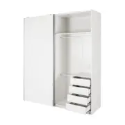 GUARDA-ROUPA 2 PORTAS DE CORRER RANOKE - BRANCO/BRANCO - Foto 4