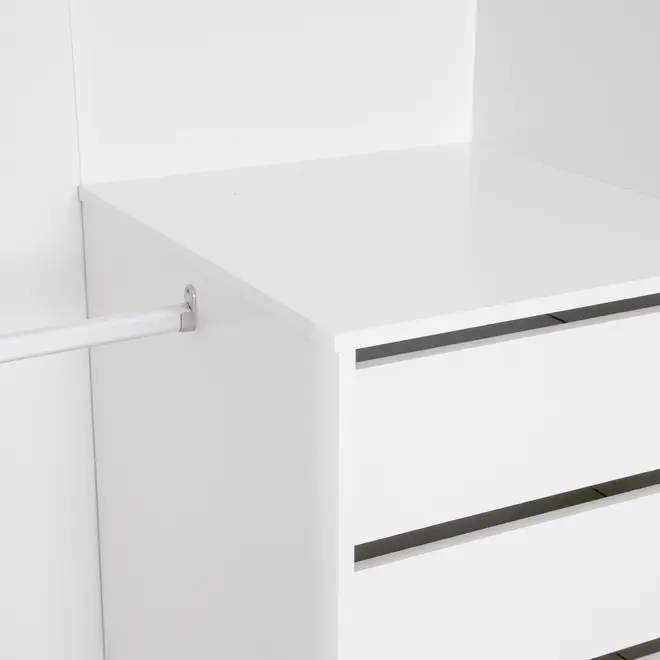 GUARDA-ROUPA 2 PORTAS DE CORRER RANOKE - BRANCO/BRANCO - Foto 10