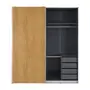 GUARDA-ROUPA 2 PORTAS DE CORRER RANOKE - KONKRET/OAK TAMMI - Foto 2