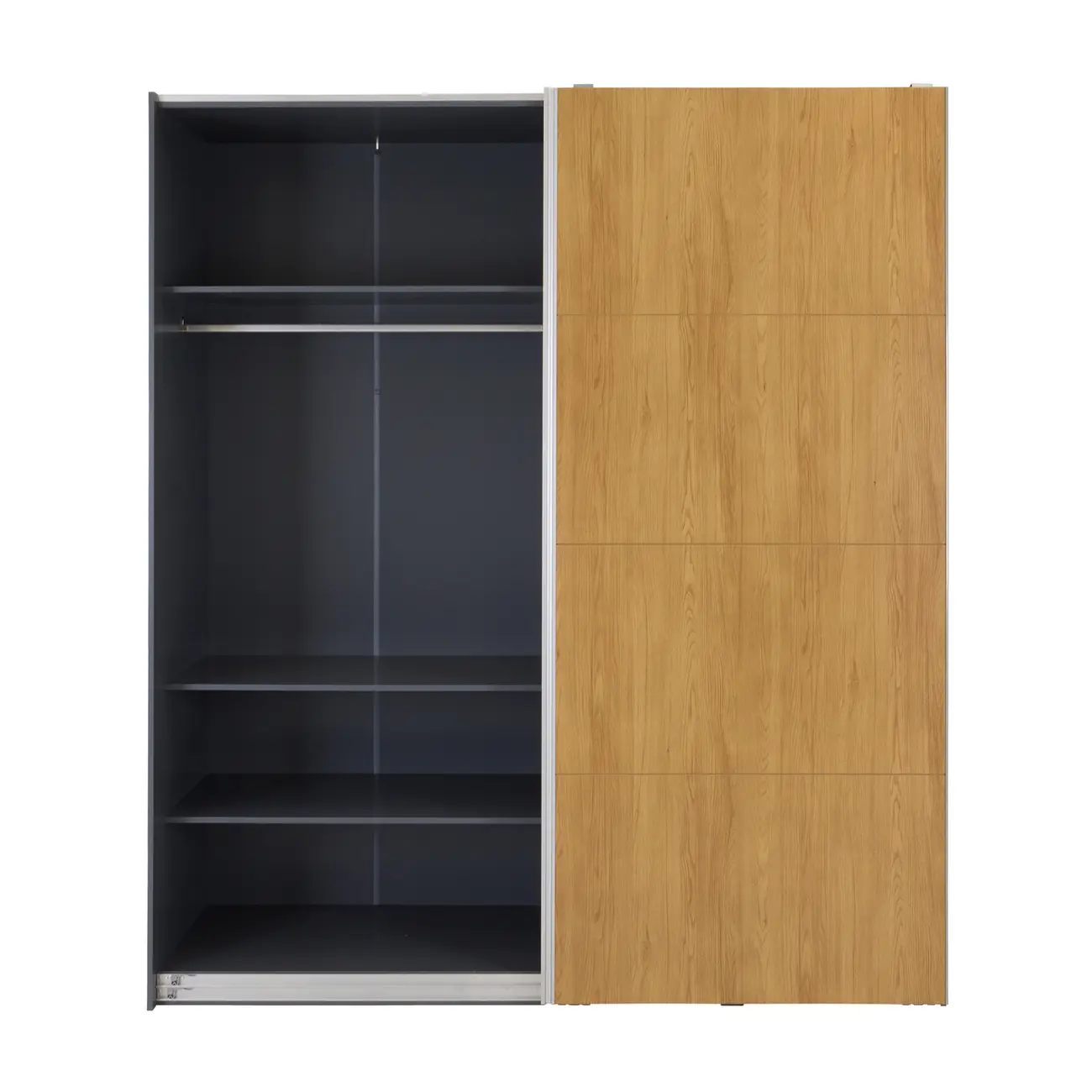 GUARDA-ROUPA 2 PORTAS DE CORRER RANOKE - KONKRET/OAK TAMMI - Foto 3