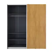 GUARDA-ROUPA 2 PORTAS DE CORRER RANOKE - KONKRET/OAK TAMMI - Foto 3