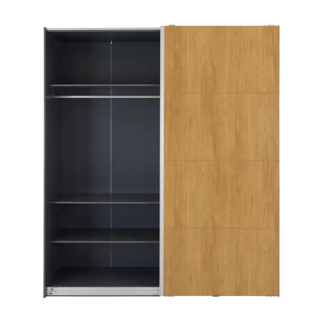 GUARDA-ROUPA 2 PORTAS DE CORRER RANOKE - KONKRET/OAK TAMMI - Foto 3