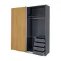 GUARDA-ROUPA 2 PORTAS DE CORRER RANOKE - KONKRET/OAK TAMMI - Foto 4