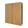 GUARDA-ROUPA 2 PORTAS DE CORRER RANOKE - KONKRET/OAK TAMMI - Foto 5