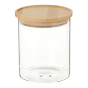 POTE 800 ML BAMBOO BORUS REDONDO - INCOLOR/BAMBU - Foto 1
