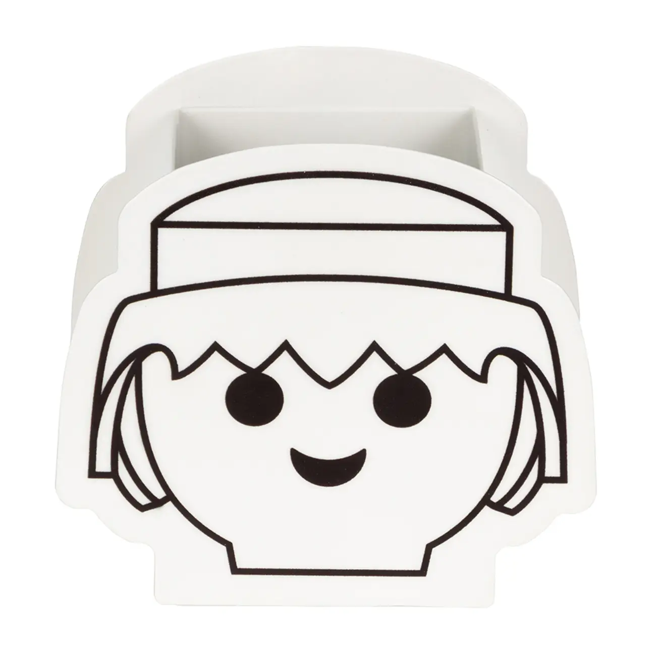 PORTA-CANETAS PLAYMOBIL - BRANCO/PRETO - Foto 1