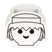 PORTA-CANETAS PLAYMOBIL - BRANCO/PRETO - Foto 1