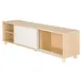 RACK 2 PORTAS DE CORRER 1,40 M X 34 CM TIKO - NATURAL WASHED/BRANCO - Foto 2