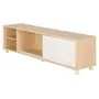 RACK 2 PORTAS DE CORRER 1,40 M X 34 CM TIKO - NATURAL WASHED/BRANCO - Foto 3