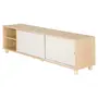 RACK 2 PORTAS DE CORRER 1,40 M X 34 CM TIKO - NATURAL WASHED/BRANCO - Foto 4
