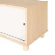 RACK 2 PORTAS DE CORRER 1,40 M X 34 CM TIKO - NATURAL WASHED/BRANCO - Foto 8