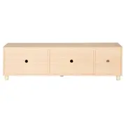 RACK 2 PORTAS DE CORRER 1,40 M X 34 CM TIKO - NATURAL WASHED/BRANCO - Foto 9