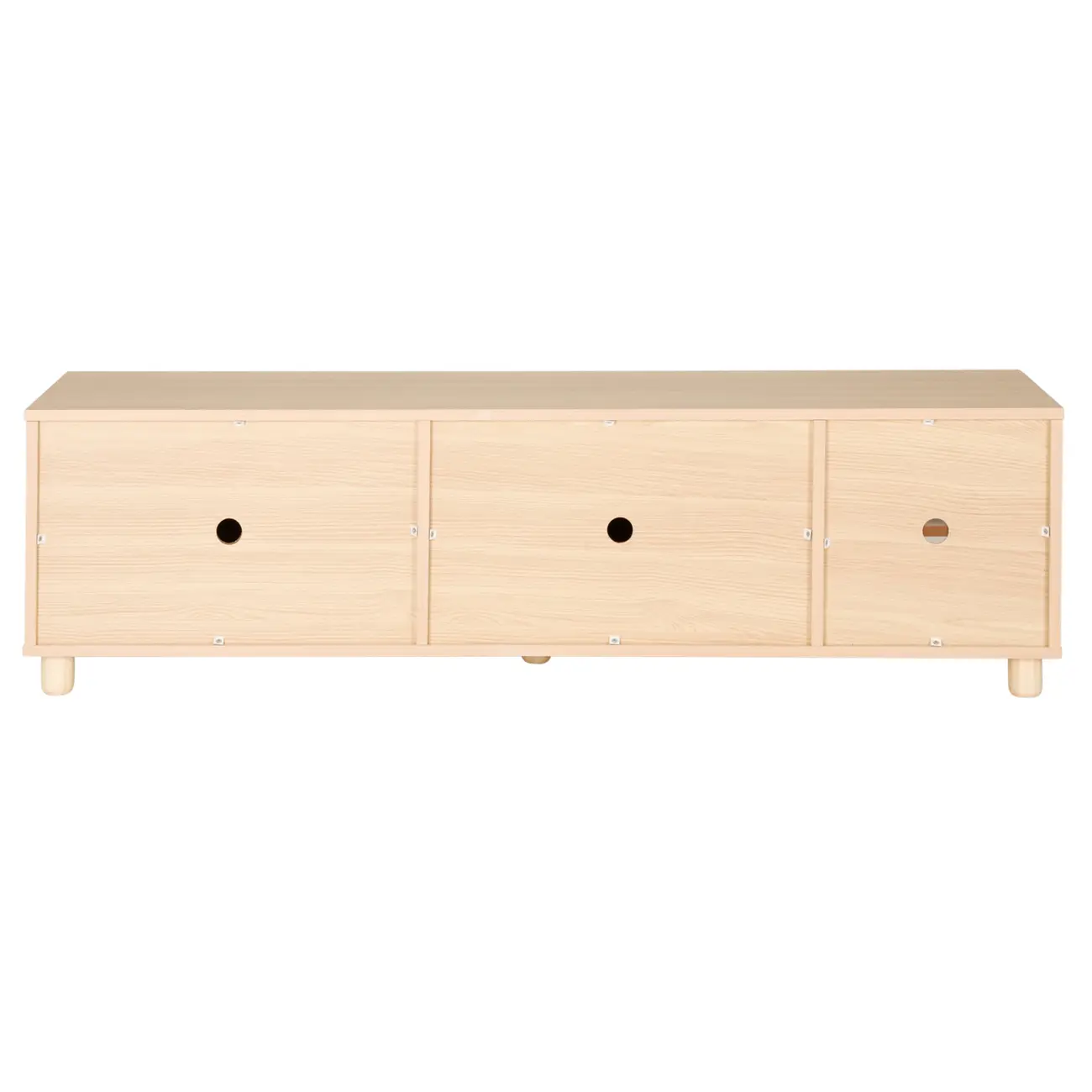 RACK 2 PORTAS DE CORRER 1,40 M X 34 CM TIKO - NATURAL WASHED/BRANCO - Foto 9