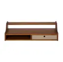 NOZES/CAMELO - PRATELEIRA COM NICHO 1 GAVETA 25 CM X 90 CM X 32 CM NORMA