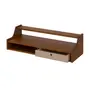 PRATELEIRA COM NICHO 1 GAVETA 25 CM X 90 CM X 32 CM NORMA - NOZES/CAMELO - Foto 3