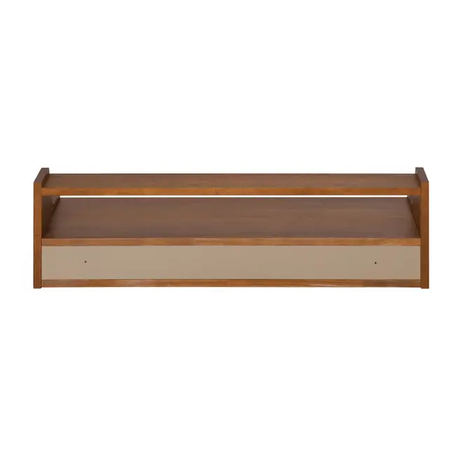 PRATELEIRA COM NICHO 1 GAVETA 25 CM X 90 CM X 32 CM NORMA - NOZES/CAMELO - Foto 7