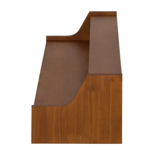 PRATELEIRA COM NICHO 1 GAVETA 25 CM X 90 CM X 32 CM NORMA - NOZES/MUSGO - Foto 4