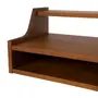 PRATELEIRA COM NICHO 1 GAVETA 25 CM X 90 CM X 32 CM NORMA - NOZES/MUSGO - Foto 5