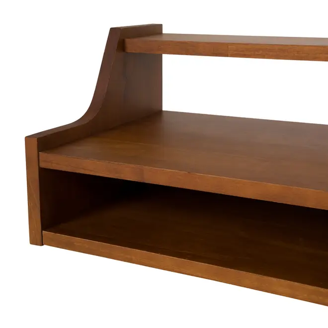 PRATELEIRA COM NICHO 1 GAVETA 25 CM X 90 CM X 32 CM NORMA - NOZES/MUSGO - Foto 5