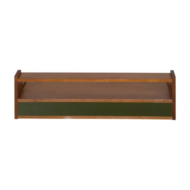 PRATELEIRA COM NICHO 1 GAVETA 25 CM X 90 CM X 32 CM NORMA - NOZES/MUSGO - Foto 7