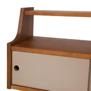 PRATELEIRA COM 2 PORTAS DE CORRER 36 CM X 70 CM X 25 CM NORMA - NOZES/CAMELO - Foto 6