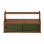 PRATELEIRA COM 2 PORTAS DE CORRER 36 CM X 70 CM X 25 CM NORMA - NOZES/MUSGO - Foto 1