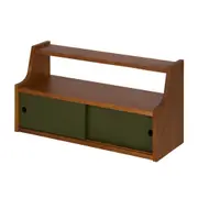 PRATELEIRA COM 2 PORTAS DE CORRER 36 CM X 70 CM X 25 CM NORMA - NOZES/MUSGO - Foto 2
