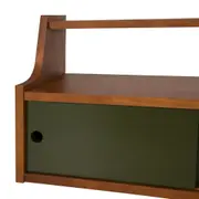 PRATELEIRA COM 2 PORTAS DE CORRER 36 CM X 70 CM X 25 CM NORMA - NOZES/MUSGO - Foto 6