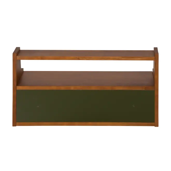 PRATELEIRA COM 2 PORTAS DE CORRER 36 CM X 70 CM X 25 CM NORMA - NOZES/MUSGO - Foto 8