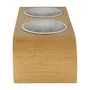 COMEDOURO BEBEDOURO COM SUPORTE M BEND - CARVALHO/INOX - Foto 3