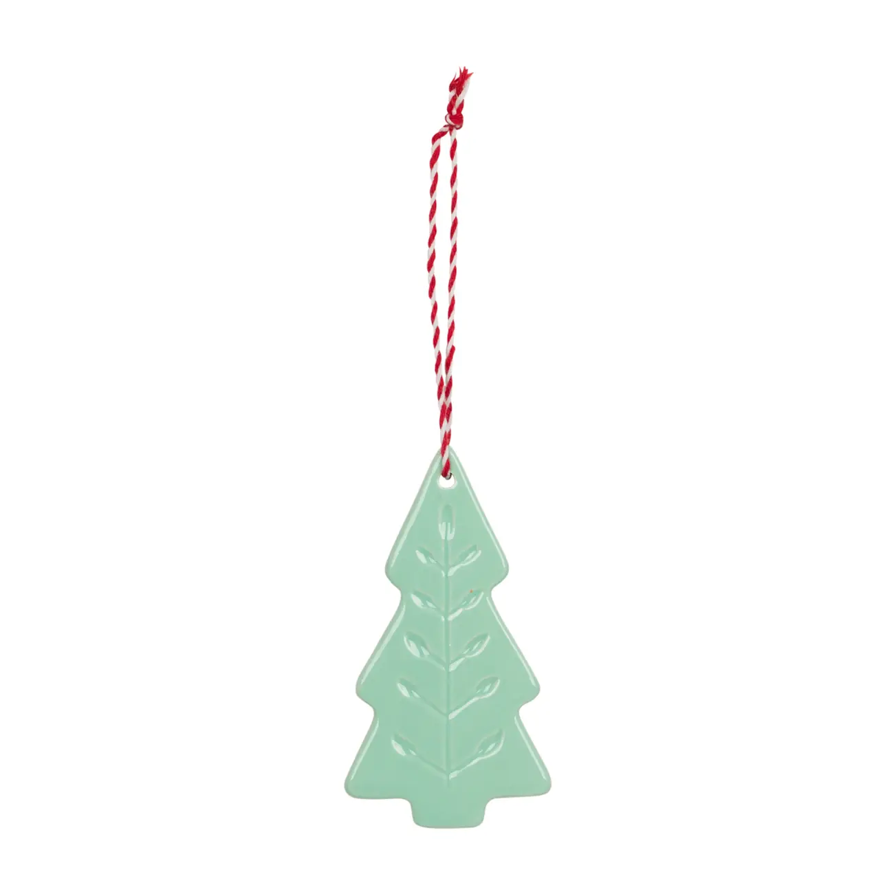 PINGENTE ÁRVORE FOLK SCANDI XMAS - SORBET DE MENTA/VERMELHO - Foto 1