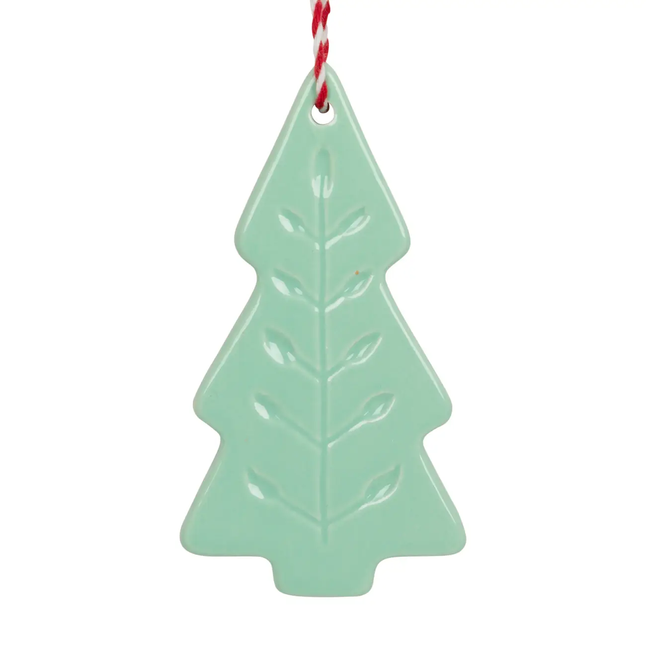 PINGENTE ÁRVORE FOLK SCANDI XMAS - SORBET DE MENTA/VERMELHO - Foto 3