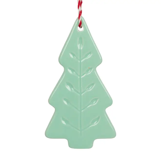 PINGENTE ÁRVORE FOLK SCANDI XMAS - SORBET DE MENTA/VERMELHO - Foto 3