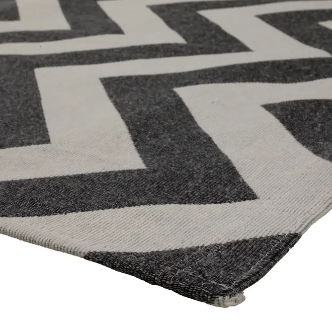 TAPETE 1,32 M X 2 M ZIGUE - OFF WHITE/ CINZA - Foto 4