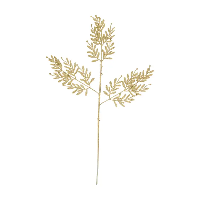 GALHO DECORATIVO RAMINHOS SCANDI XMAS - DOURADO - Foto 1