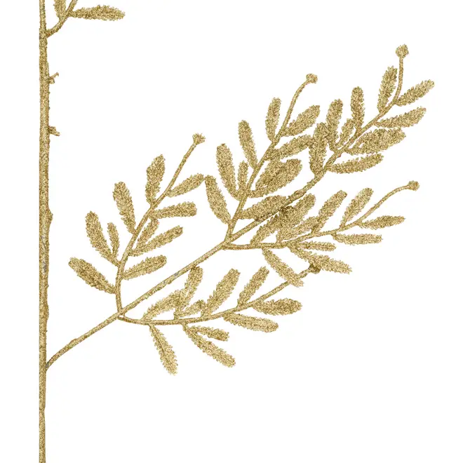 GALHO DECORATIVO RAMINHOS SCANDI XMAS - DOURADO - Foto 2