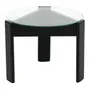 MESA LATERAL REDONDA 53 CM TRISKEL - EBANIZADO/INCOLOR - Foto 2