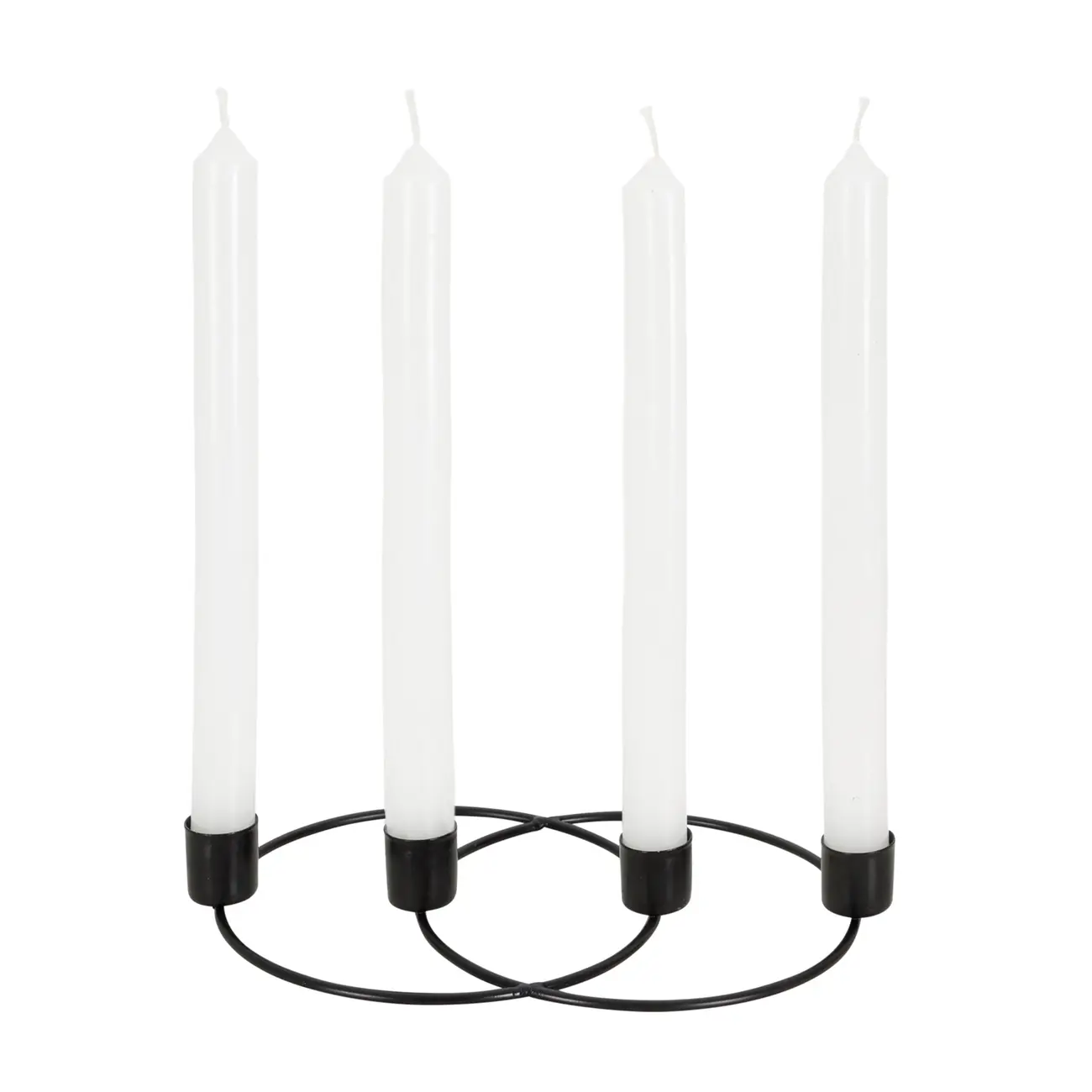 CANDELABRO PARA 4 VELAS INLINE - CHUMBO - Foto 1