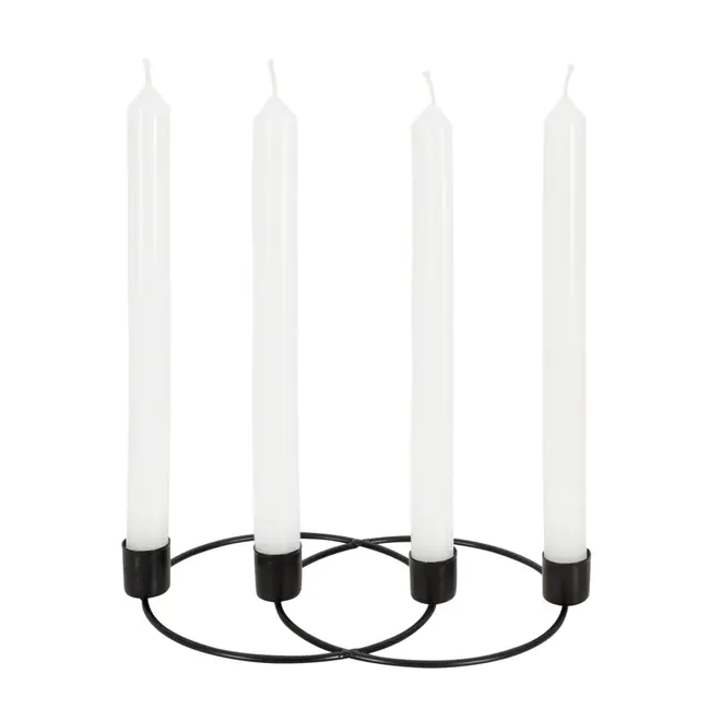 CANDELABRO PARA 4 VELAS INLINE - CHUMBO - Foto 1