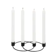 CANDELABRO PARA 4 VELAS INLINE - CHUMBO - Foto 2