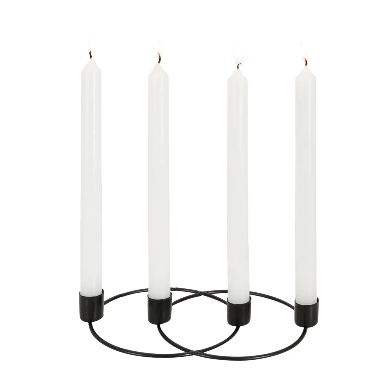 CANDELABRO PARA 4 VELAS INLINE - CHUMBO - Foto 2